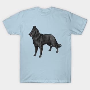 Belgian Shepherd Dog | Groenendael | Cute Dog Cartoon T-Shirt